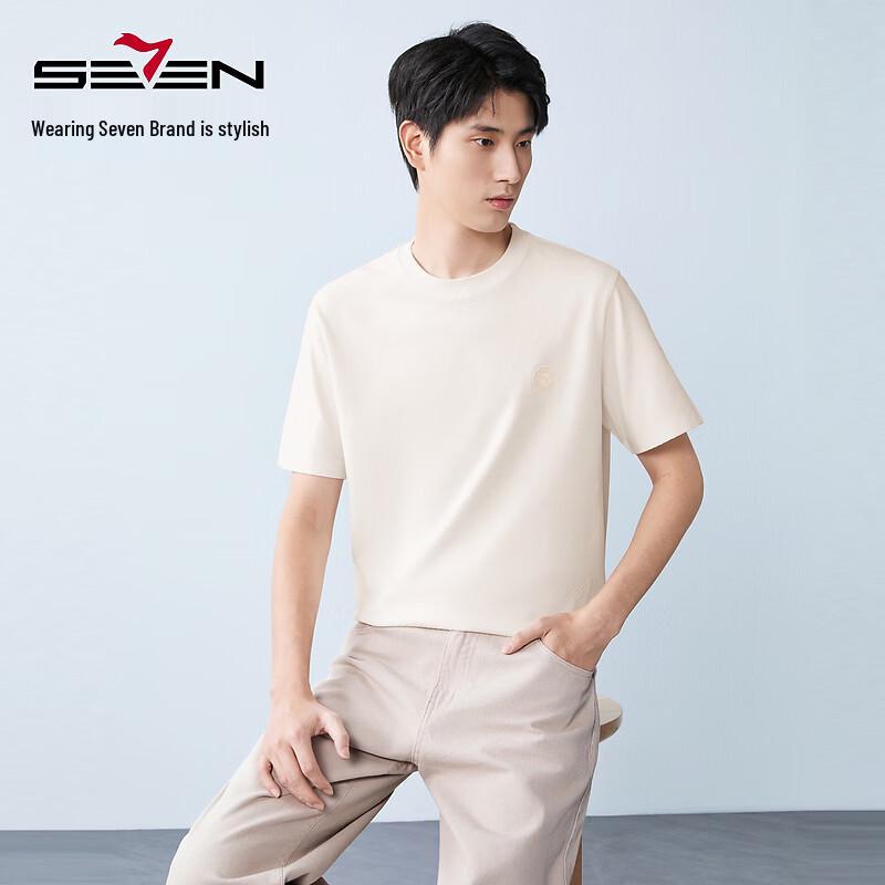 SEVEN Men s Casual Jacquard Short-Sleeve T-Shirt M 4700₽