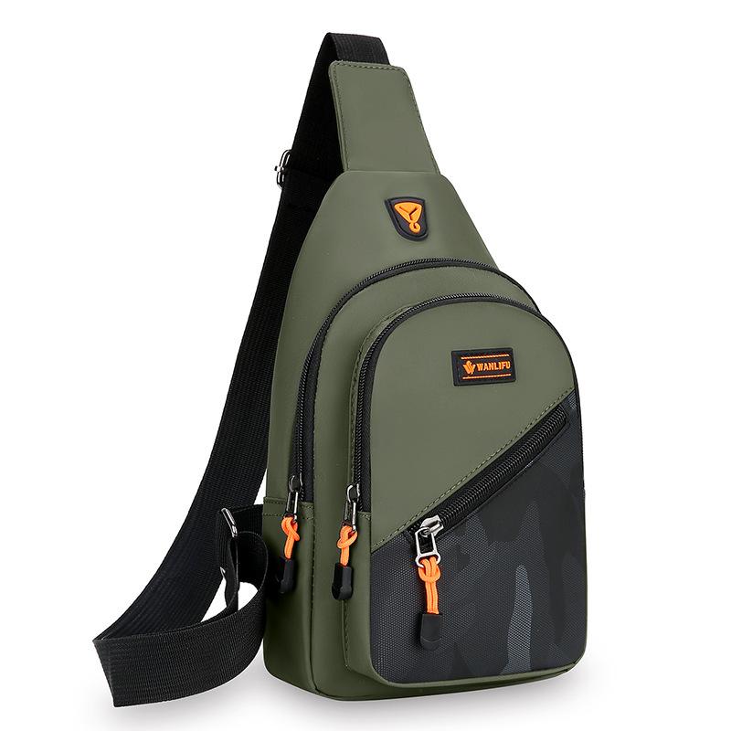 Breast bag men's fashion new versatile shoulder messenger bag small bag casual diagonal straddle bag Oxford cloth chest diagonal backpack