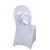 1 Pcs Satin Chair Bow Sash With Rhinestone Accent Easy Install For Wedding Banquet Party Events