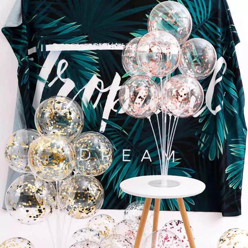 7/11Tubes Balloons Stand Holder Column Confetti Balloons Happy Birthday Air Ballon Kids Baby Shower Wedding Party Decorations