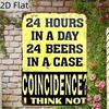 Funny Beer Metal Sign for Bar, Garage, or Man Cave - Flat Metal Tin Plate