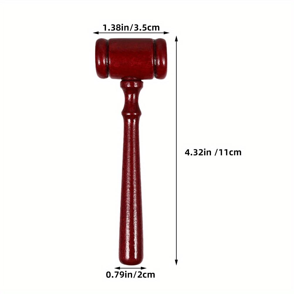 1Pcs Judge Hammer Lawyer Gift Gavel Car Mini Wooden Solid Mallet Ornament