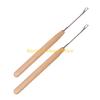 F26C Metal Crochet With Wooden Handle For Seamlessly Oversew Concealing Craft Projects
