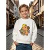 Unisex Long Sleeve Crewneck Pullover Sweatshirt with Playful Cartoon Animal Print Featuring Various Animals. Perfect for Daily Casual Wear, Home