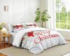 Soft with Soft Fabric Duvet Cover Quen Red White Christmas Warm Comforter Cover Farmhouse Holiday Decor Soft Duvet Cover Set 3 Pieces