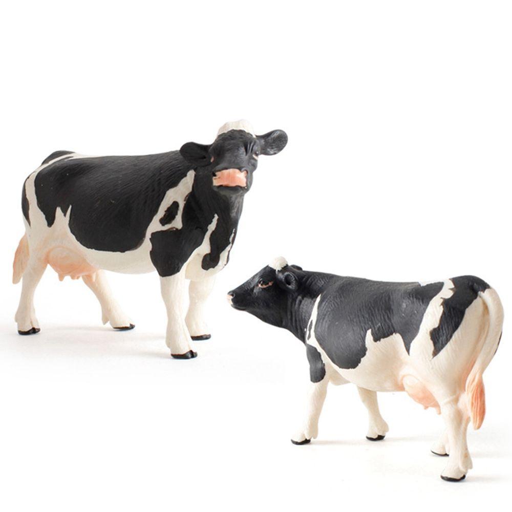 Cattle Simulation  Model for Children Baby Home Decor Animal Figurine Cow Models Educational Toys