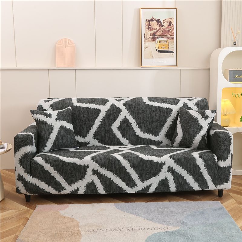 

Universal All-Inclusive Non-Slip Fabric Single Three-Person Sofa Cover The other side Pillow with Core 2