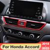 Für Honda Accord X 10th 2018 2022 Center Konsole Klimaanlage AC Schalter Taste Panel Abdeckung Trim ABS Carbon Faser