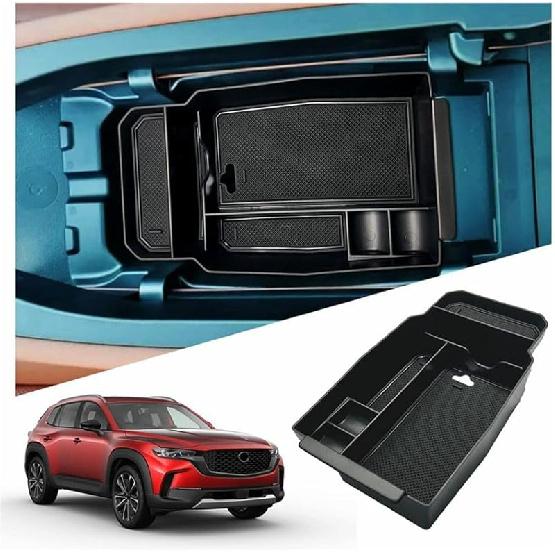 2025 4Runner Center Console Organizer for 2025 6th Gen Toyota 4Runner Accessories ABS Material Armrest Console Glove Tray Compatible with 2025 Toyota