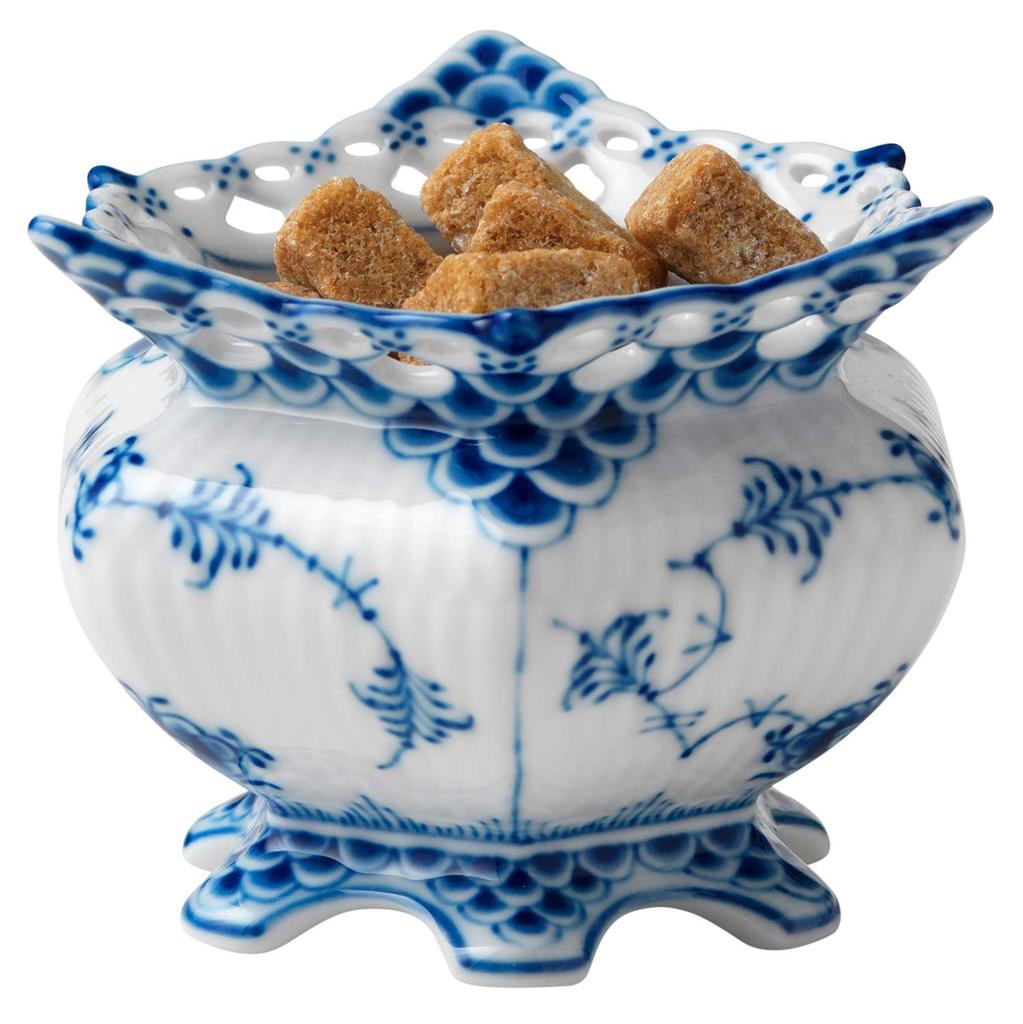 Imported Royal Copenhagen Blue Fluted Full Lace Sugar Bowl S Wedding Gift Present 1017229 [Regular Product]