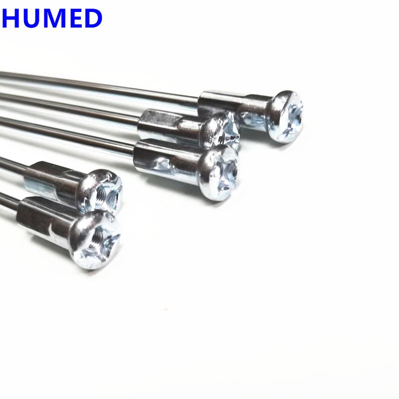 36pcs/lot Motorcycle  spokes 12G Diameter 2.58mm Length 145-305mm  material 45#Steel + nipples Off road  E-bicycle Wheel Spokes