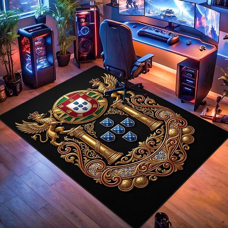 Royal Heraldry Ornate Design carpet printing Home Decor Christmas gifts Dormitory decoration Fashion