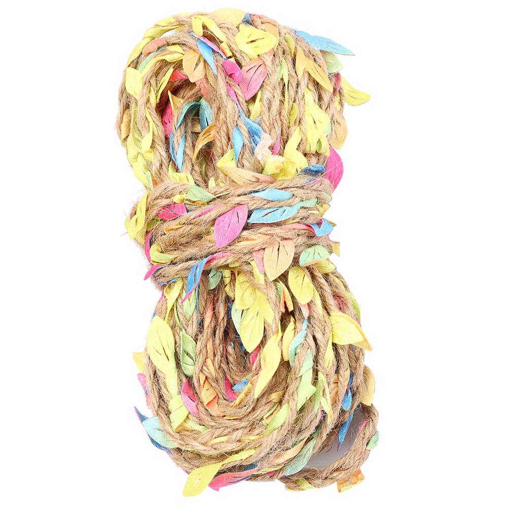 10m Konstgjord Bladrep Klätterväxt Girlang Vävning Hampa DIY Hemhantverk Bröllopsfest DekorFärgglad