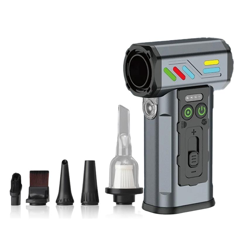 

300000 об/хв Турбовентилятор Високої Потужності Реактивний Вентилятор Безщітковий Двигун Змінна Швидкість Пилодув Очищувальний Інструмент сірий