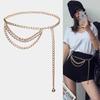Womens Metal Waist Chain With Water Drip Rhinestones For Summer Festival Accessory