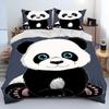 Panda Quilt Cover 2 Piece Set, Microfiber Quilt Cover Bedding Sets With Pillowcases For Kids Adult Comforter Cover Double