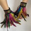 Ethnic Wrist Cuffs Vintage Women Men Cosplay Costume Accessory Feather Wristband Feather Wristband Vintage Bracelet
