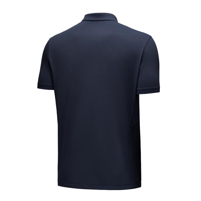 Anta Solid Color Badge Straight Cut Short Sleeve Polo Shirt Men tops 452430105-3