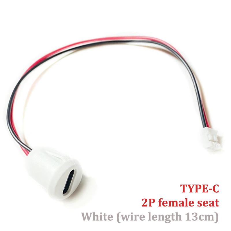 Usb 2Pin High Current Charging Socket Plate Type -C Waterproof Female Connector