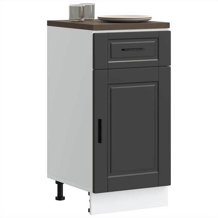 VidaXL Armoire de cuisine Porto noir bois d'ingénierie 853948