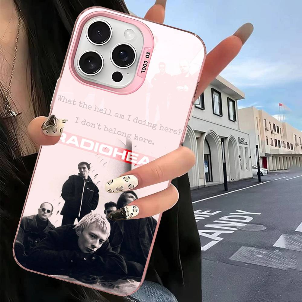Coque de téléphone design Radiohead pour iPhone 17 16 15 14 13 MAX Housse arrière mate antichoc anti-chute Mate