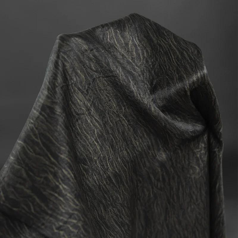 

50x145 см ацетатна тканина зі зморшками Темно-зелена плісирована тканина Сукня Cheongsam Дизайнер одягу для шиття своїми руками Тканини оптом 50x145cm