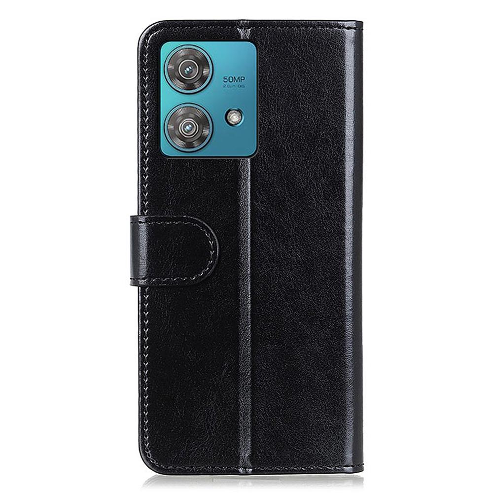 For Motorola Edge 40 Neo 5G Case Crazy Horse Texture Leather Wallet Phone Protection Cover