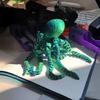 Jointed Body 3D Printed Octopusfish Octopusfish Figurine Poseable Tentacles  Tabletop Decoration