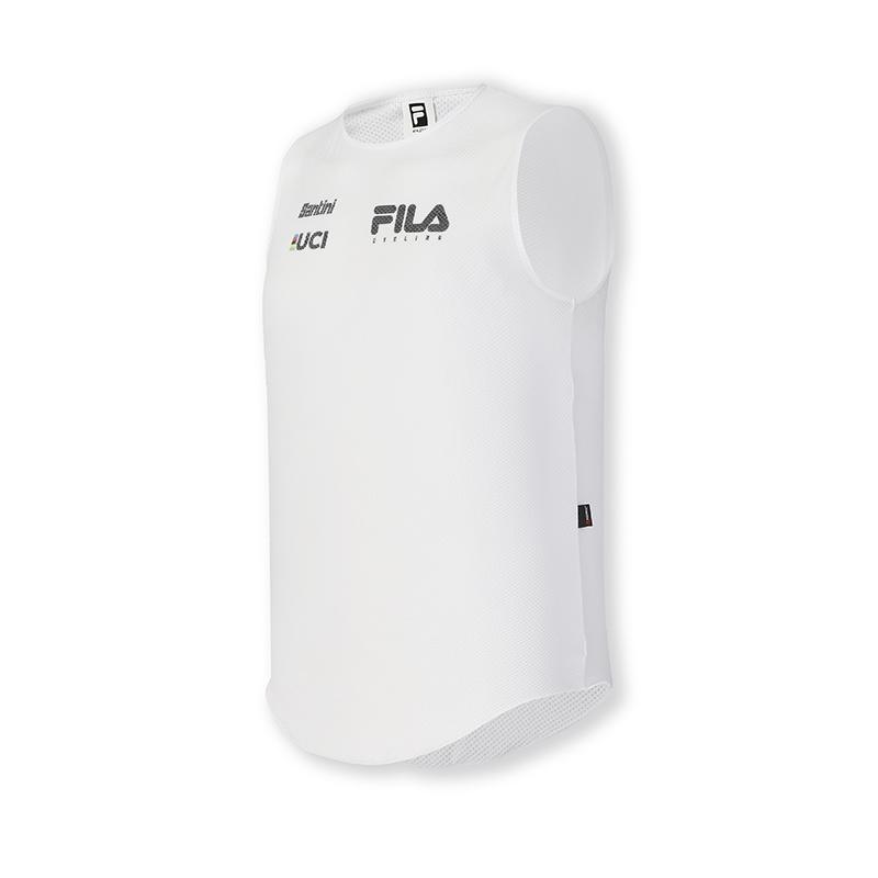 FILA Cycling Psyche Flow Series Fashion Versatile Letter Simple Comfortable Sleeveless Tank Top Men tops White A11M528112F-WT