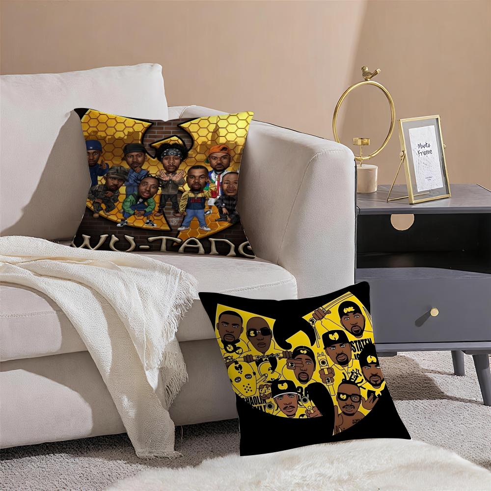 Hip Hop American Music Brand WWu Clan Tangs Cushion Cover Pillowcase Short Plush Invisible zipper Room Sofa Cushion Cover