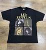 T-shirt Graphique Double Face Vintage Années 90 Led Zeppelin Noir XL Musique Rock Unisexe