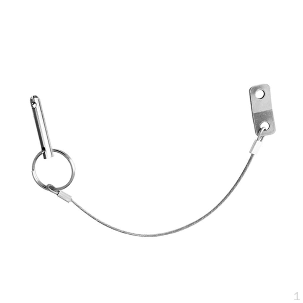 Heavy Duty Deck Hinge 1/4 with Lanyard - Marine 316 Stainless Steel