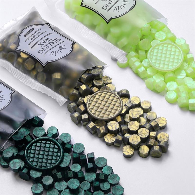 100Pcs Glitter Wax Sealing Beads for Wax Seal Stamp, Wax Seal Beads for Gift Wrap, Invitation Envelope