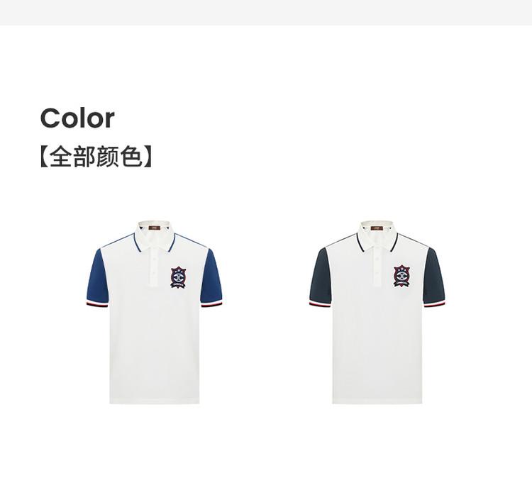 Men's Fashion Color Block Short Sleeve Polo Shirt