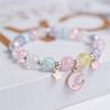 Girls First Day of School Bracelet Cute Friendship Princess Bracelet for Kids Cartoon Rabbit Unicorn Charms Jewelry Accessories