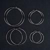 Geometric Metal Temperament Ring Punk Large Circle Ear Studs Hoop Earrings Fashion Jewelry
