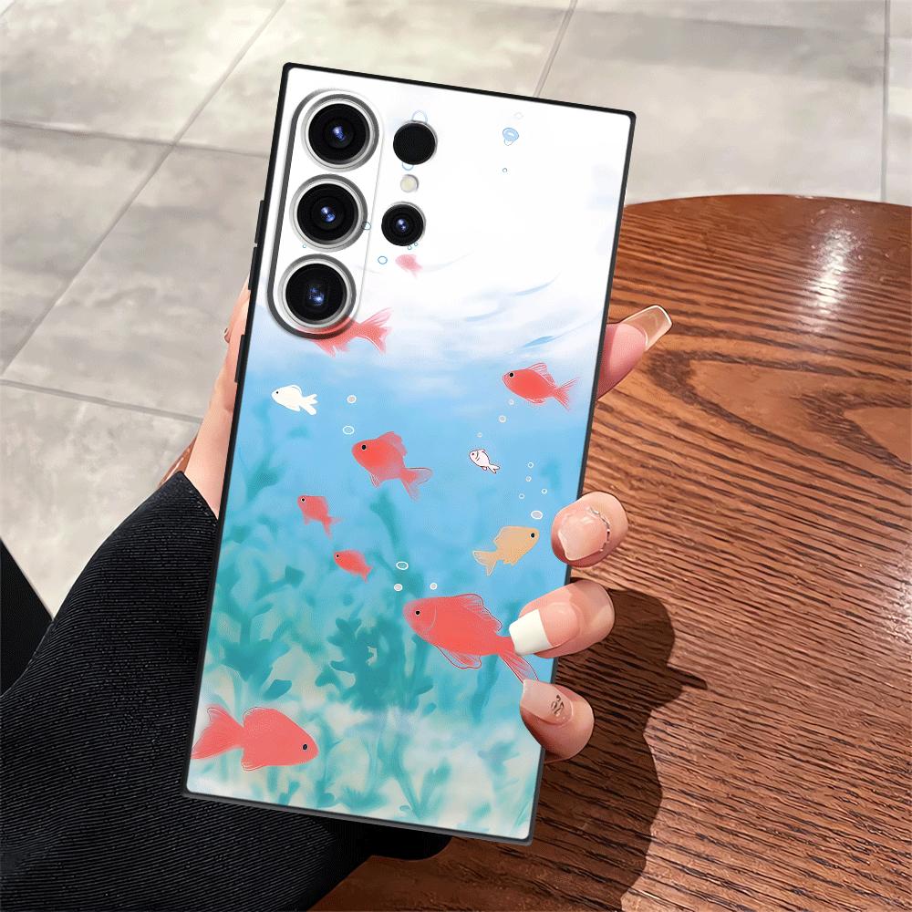 Cartoon Cute Fish Funda Phone Cover Case for Samsung Galaxy S26 Ultra Note 20 8 9 10 S25 Plus S10 S9 S20 Ultra S23 S21 FE S24
