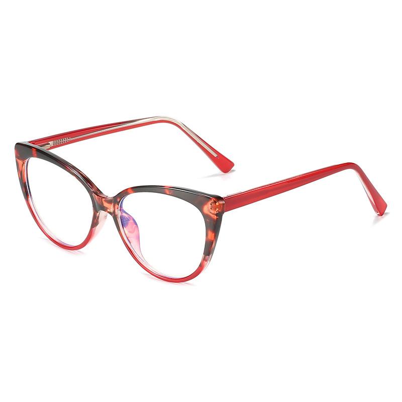 Material Insert Retro Personalized Cat Eye Women'S Glasses Frame, Supply Flat Mirror Women