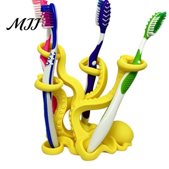 Octopus Toothbrush Holder Holder, Durable PLA Organizer, Creative Organizer Stand, Space Saving Bathroom Multi-functional Desk Storage Rack for Makeup