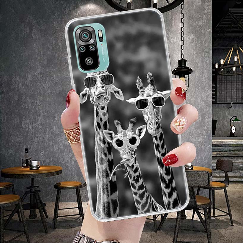 Cute Cartoon Giraffe Animal Soft Phone Case For Xiaomi Redmi Note 15 14 14S 13 12 Pro Plus 12S 11 11S 11E 10 10S 11T 5G Fundas C