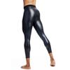 Pantaloni Fitness Yoga Modellanti in Pelle Senza Cuciture da Uomo con Controllo Pancia Sollevamento Fianchi Vita Media Lunghezza Tre Quarti