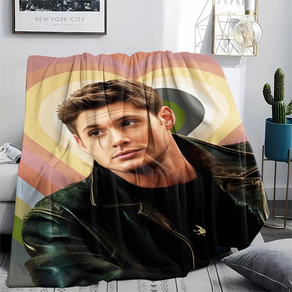 1 st Dean Winchester Tryck Flanellfilt, Högkvalitativ Alla Årstider, Heminredning, Värme och Komfort, Perfekt för Julklappar