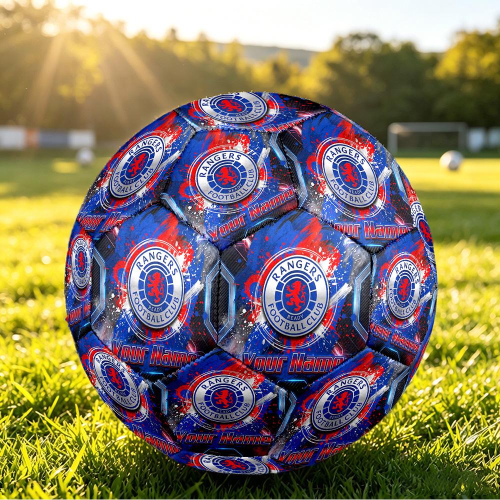 Personalizovaný fotbalový míč velikosti 5 s motivem Rangers FC pro venkovní hry Sportovní míč Dárek