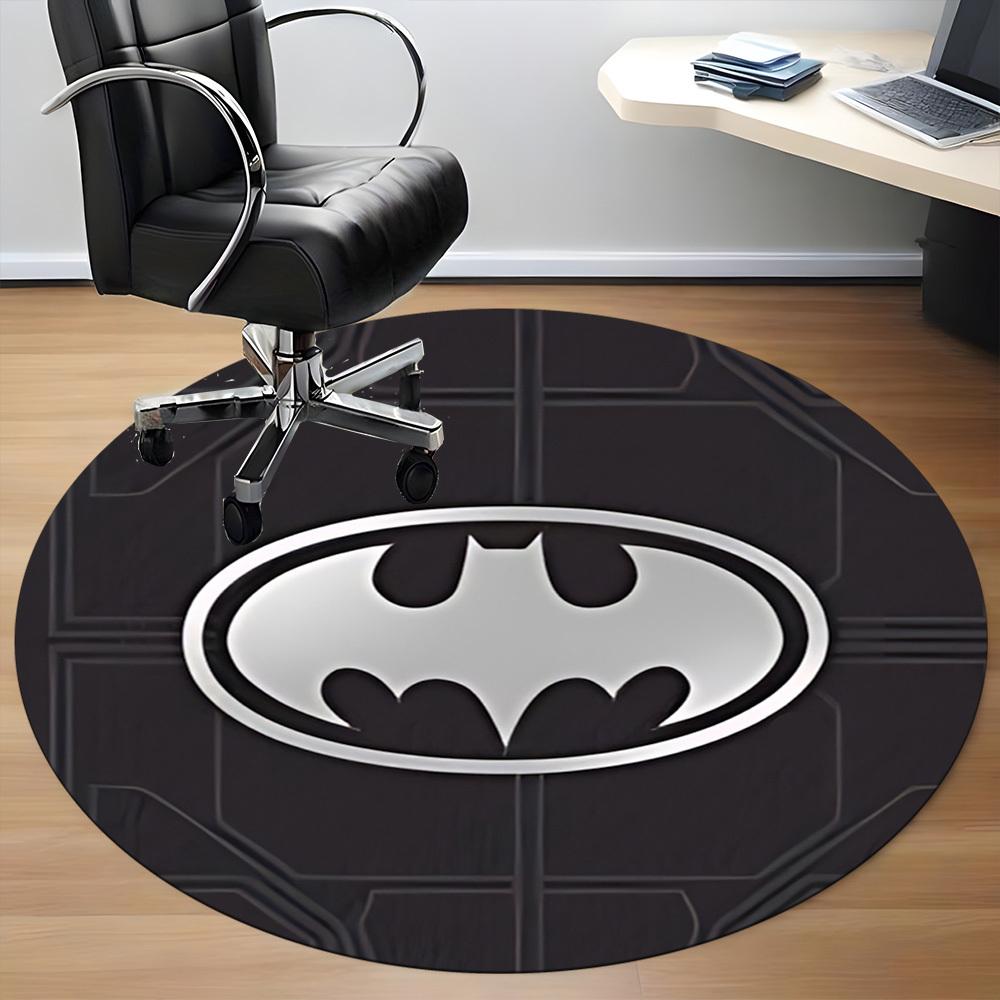 1pc Batman Office Round Area Rug, Under Office Chairs Bedroom Living Room Home Decor, Room Deco, Available In Various Sizes