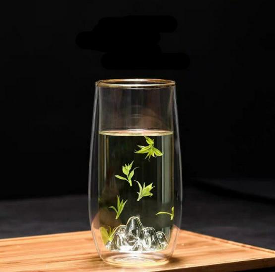 Guan Shan Double-Layer High Borosilicate Irregular Glass Cup