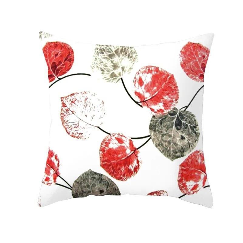 Bedroom Sofa Living Room Pillowcase Autumn Maple Leaf  Fresh Print Floral Plant Cushion Cover