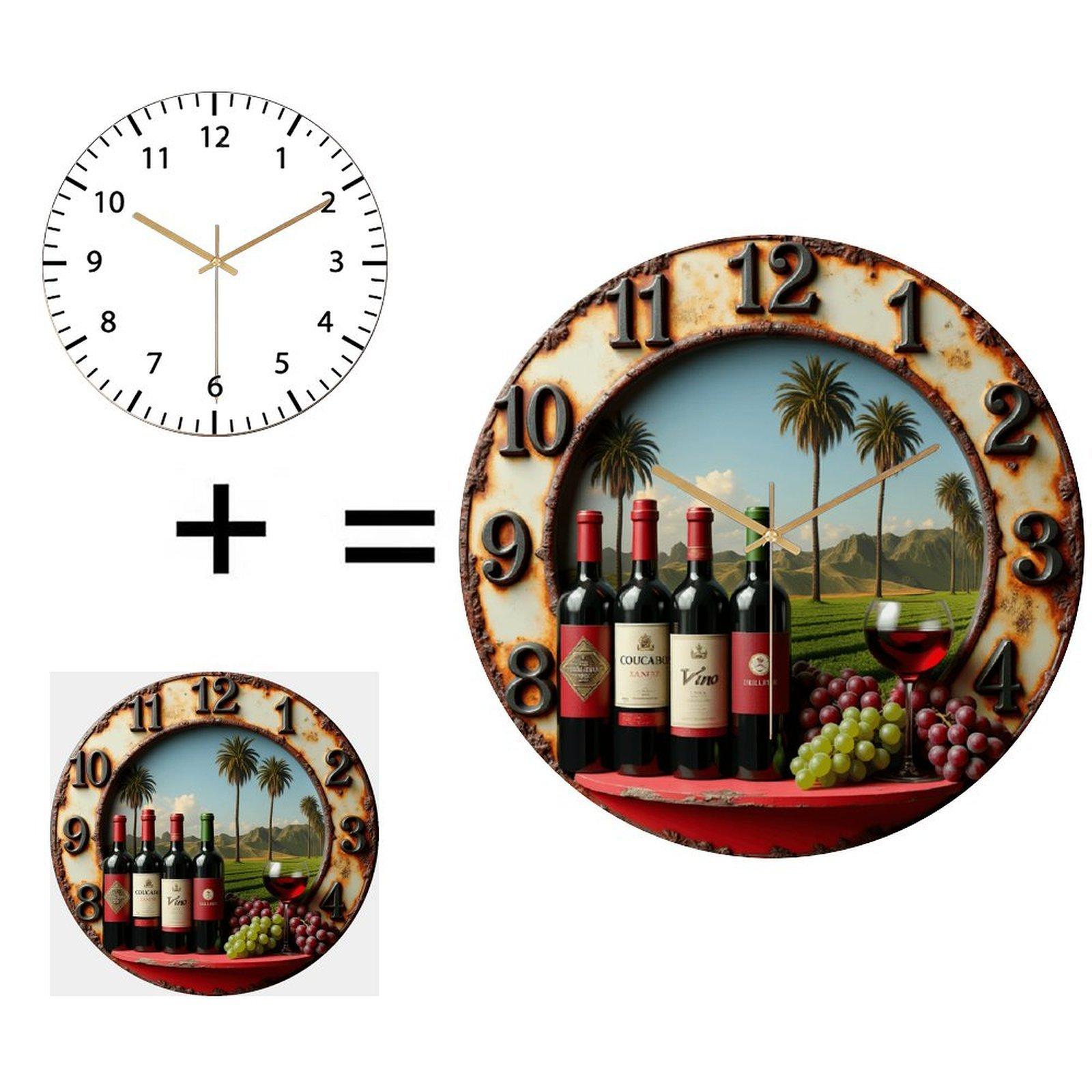 30x30cm Round Wall Clock that is a Popular Choice for Interior Designers (White,12 in(30.48cm))