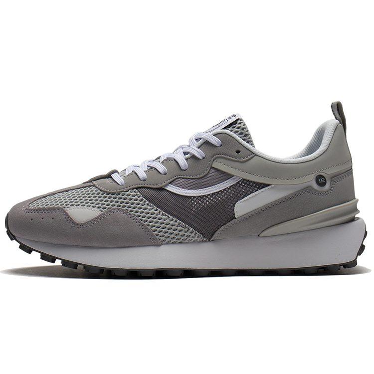 Li Ning Fangyuan Classic Rutschfest Abriebfest Niedrig geschnitten Sportliche Freizeitschuhe Herren Grau AGCS017-2