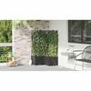 Garden Planter Set 3 Pcs Black 80 X 80 X 142 Cm Plastic