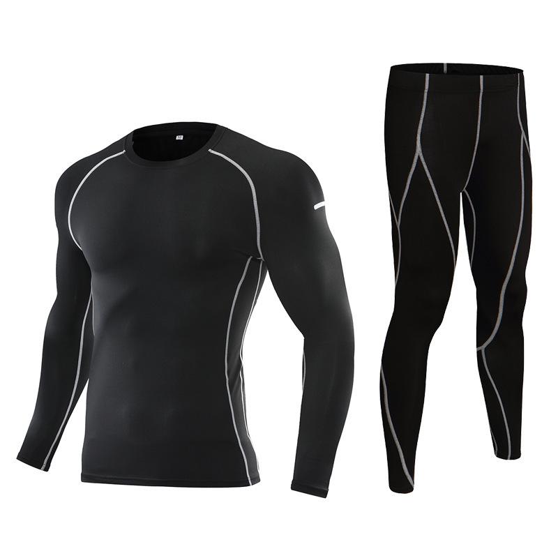 Men's & Kids' Quick-Dry Long Sleeve Sportswear Set for Spring & Autumn - Basketball & Football Fitness Base Layer
